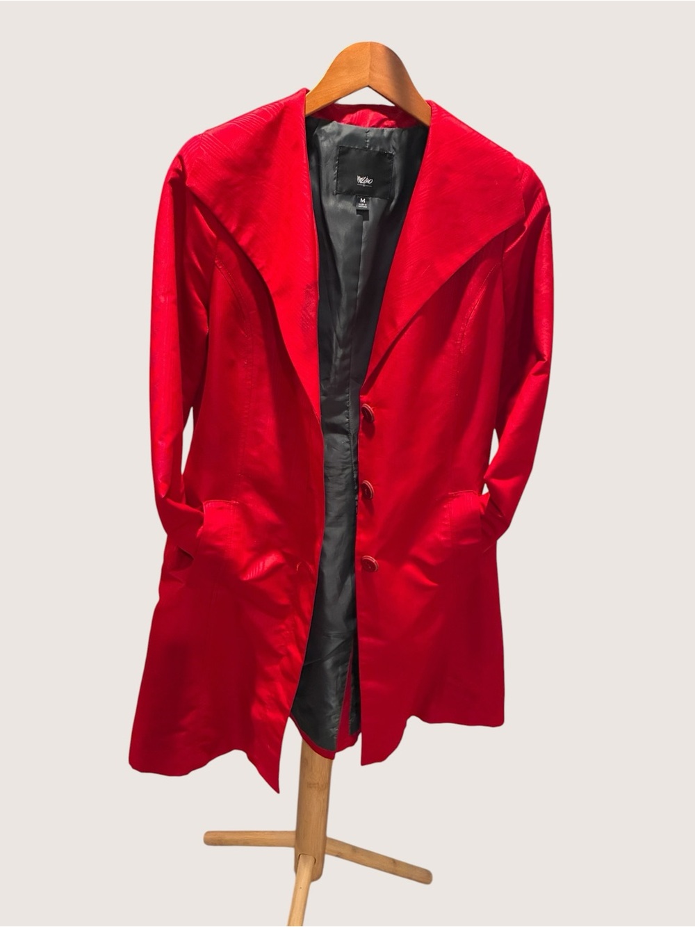 Mossimo Supply Co. Red Long Trench Coat